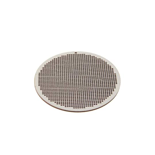 4" Round Cross Stitch Wood Canvas, 4ct. by Loops & Threads®